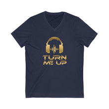 Charger l'image dans la galerie, Turn Me Up - Gold (version 2) Unisex Jersey Short Sleeve V-Neck Tee