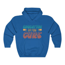 Charger l'image dans la galerie, Education is the Cure (version 2) Unisex Heavy Blend™ Hooded Sweatshirt