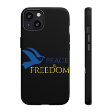 Load image into Gallery viewer, Ukraine Peace & Freedom - Black - iPhone / Pixel / Galaxy