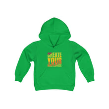 Cargar imagen en el visor de la galería, Create Your Masterpiece Youth Heavy Blend Hooded Sweatshirt