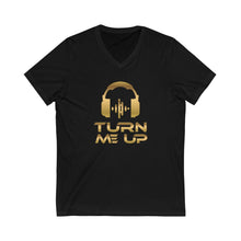 Charger l'image dans la galerie, Turn Me Up - Gold (version 2) Unisex Jersey Short Sleeve V-Neck Tee