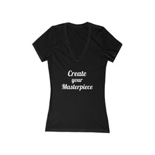 Charger l'image dans la galerie, Create your Masterpiece Women's Jersey Short Sleeve Deep V-Neck Tee