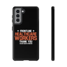 Load image into Gallery viewer, Tough Cases - Thank You Frontline Healthcare Workers - Black - iPhone / Pixel / Galaxy