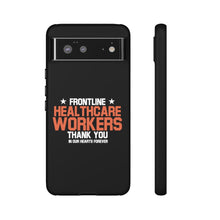 Load image into Gallery viewer, Tough Cases - Thank You Frontline Healthcare Workers - Black - iPhone / Pixel / Galaxy