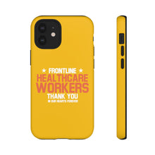 Load image into Gallery viewer, Tough Cases - Thank You Frontline Healthcare Workers - Yellow - iPhone / Pixel / Galaxy