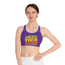 Load image into Gallery viewer, Create Your Masterpiece Sports Bra - Purple