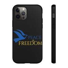 Load image into Gallery viewer, Ukraine Peace & Freedom - Black - iPhone / Pixel / Galaxy