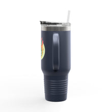 Load image into Gallery viewer, Travel Mug - Flaming Dice - 40oz
