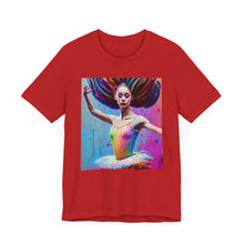 将图片加载到图库查看器，Airbrush Ballerina Unisex Jersey Short Sleeve Tee
