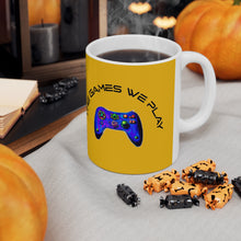 Load image into Gallery viewer, The Games We Play version 3 Yellow Mug 11oz
