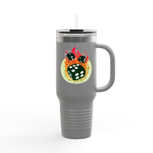Load image into Gallery viewer, Travel Mug - Flaming Dice - 40oz
