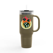 Load image into Gallery viewer, Travel Mug - Flaming Dice - 40oz
