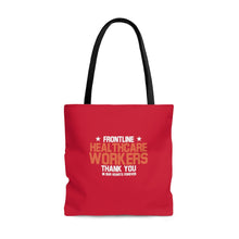 Lade das Bild in den Galerie-Viewer, Frontline Healthcare Workers (version 2) Thank You Red AOP Tote Bag
