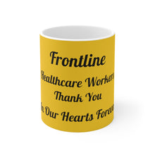 Lade das Bild in den Galerie-Viewer, Frontline Healthcare Workers Yellow Ceramic Mug 11oz
