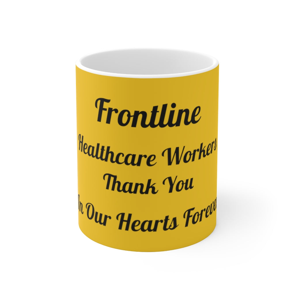Frontline Healthcare Workers Yellow Ceramic Mug 11oz