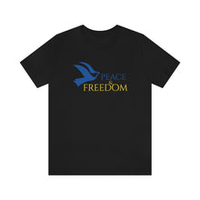 将图片加载到图库查看器，Ukraine Peace &amp; Freedom Unisex Jersey Short Sleeve Tee
