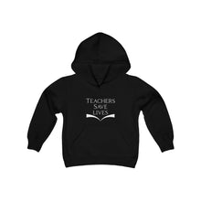 Cargar imagen en el visor de la galería, Teachers Save Lives Youth Heavy Blend Hooded Sweatshirt
