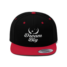 Load image into Gallery viewer, Dream Big w/ Moon Flat Bill Hat
