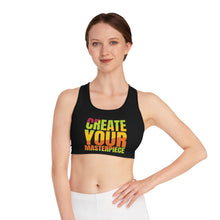 Load image into Gallery viewer, Create Your Masterpiece Sports Bra - Black
