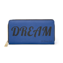 Load image into Gallery viewer, Zipper Wallet - Dream Big - Blue (Please allow 2 weeks for Shipping)
