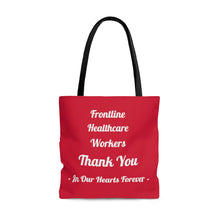 将图片加载到图库查看器，Frontline Healthcare Workers Thank You Red AOP Tote Bag
