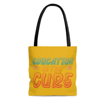 画像をギャラリービューアに読み込む, Education is the Cure Yellow Tote Bag
