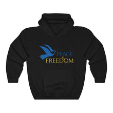 将图片加载到图库查看器，Ukraine Peace &amp; Freedom Unisex Heavy Blend™ Hooded Sweatshirt
