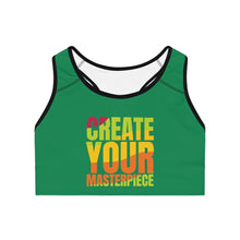 将图片加载到图库查看器，Create Your Masterpiece Sports Bra - Green
