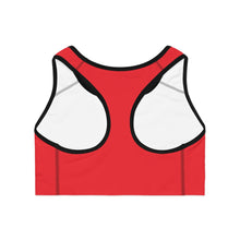 Load image into Gallery viewer, Know Your Worth Sports Bra - Red
