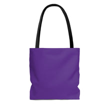 Load image into Gallery viewer, Know Your Worth Purple AOP Tote Bag
