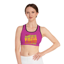 Load image into Gallery viewer, Create Your Masterpiece Sports Bra - Berry
