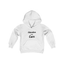Cargar imagen en el visor de la galería, Education is the Cure Youth Heavy Blend Hooded Sweatshirt
