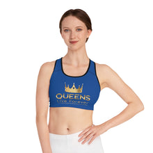 Load image into Gallery viewer, Queens Live Forever Sports Bra - Blue
