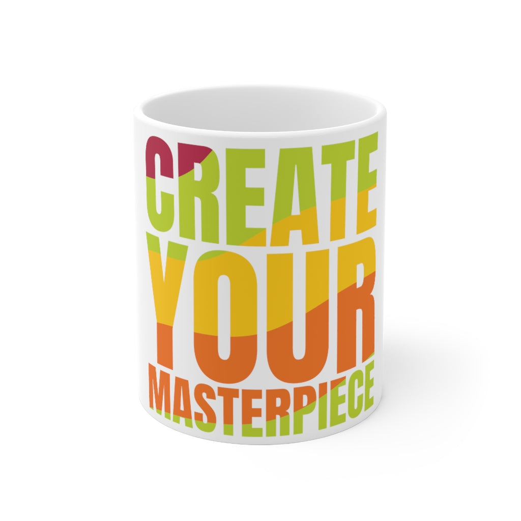 Create Your Masterpiece Ceramic White Mug 11oz