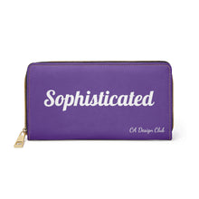 Load image into Gallery viewer, Zipper Wallet - So Sophisticated - Purple (Please allow 2 weeks for Shipping)
