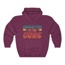 Load image into Gallery viewer, Education is the Cure (version 2) Unisex Heavy Blend™ Hooded Sweatshirt
