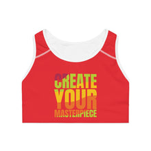 Load image into Gallery viewer, Create Your Masterpiece Sports Bra - Red
