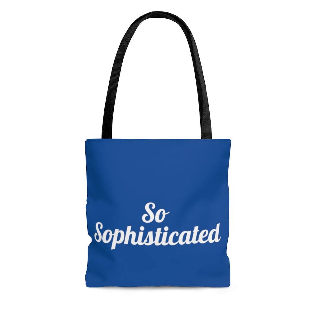 So Sophisticated Blue AOP Tote Bag