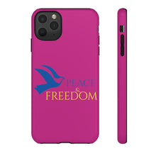 Load image into Gallery viewer, Ukraine Peace &amp; Freedom - Berry - iPhone / Pixel / Galaxy
