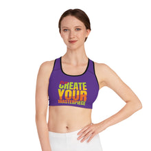将图片加载到图库查看器，Create Your Masterpiece Sports Bra - Purple
