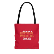 Lade das Bild in den Galerie-Viewer, Frontline Healthcare Workers (version 2) Thank You Red AOP Tote Bag
