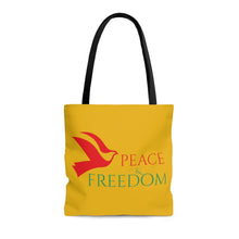 画像をギャラリービューアに読み込む, Peace &amp; Freedom Yellow Tote Bag
