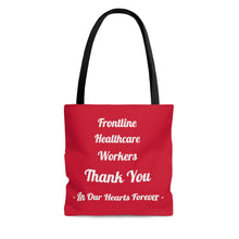 画像をギャラリービューアに読み込む, Frontline Healthcare Workers Thank You Red AOP Tote Bag
