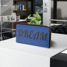 Load image into Gallery viewer, Zipper Wallet - Dream Big - Blue (Please allow 2 weeks for Shipping)
