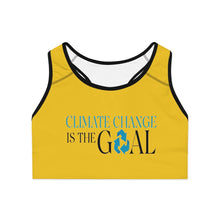 Load image into Gallery viewer, Climate Change Sports Bra - Yellow
