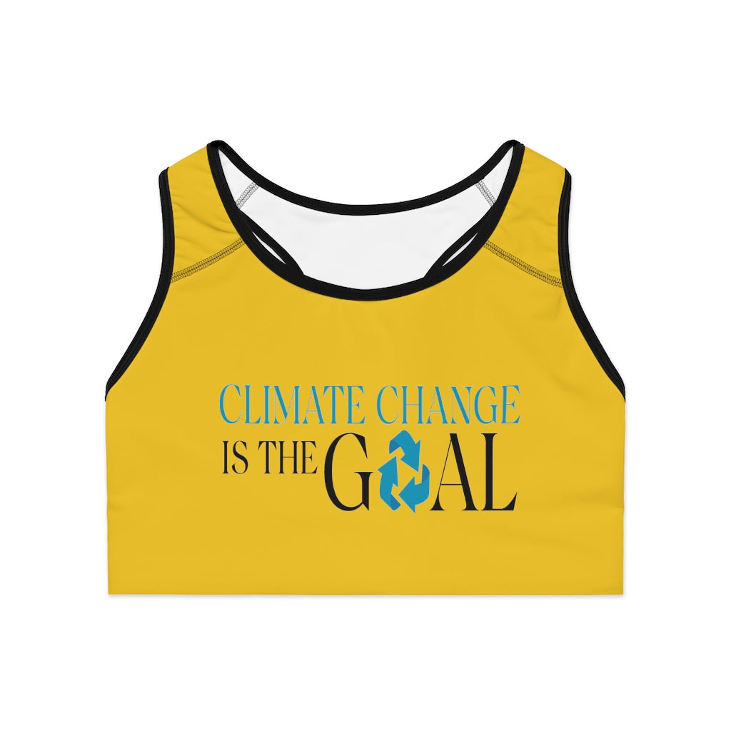 Climate Change Sports Bra - Yellow