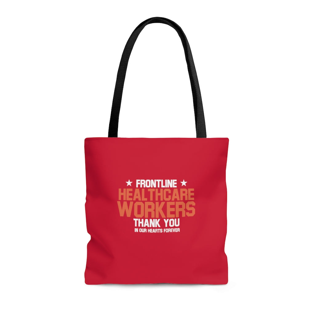 Frontline Healthcare Workers (version 2) Thank You Red AOP Tote Bag