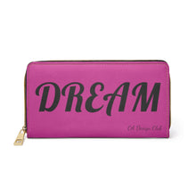 Load image into Gallery viewer, Zipper Wallet - Dream Big - Berry (Please allow 2 weeks for Shipping)
