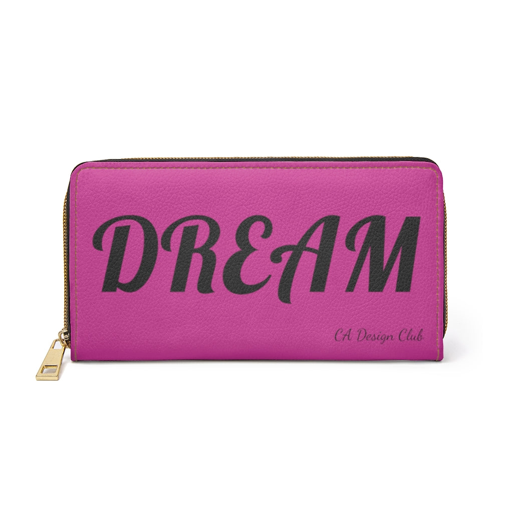 Zipper Wallet - Dream Big - Berry (Please allow 2 weeks for Shipping)