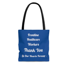 画像をギャラリービューアに読み込む, Frontline Healthcare Workers Thank You Blue AOP Tote Bag
